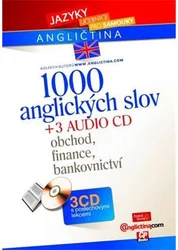 Kniha 1000 anglických slov obchod, finance, bankovnictví, verze se 3 CD v audio formátu