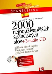 Kniha 2000 nejužívanějších španělských slov verze se 3 audio CD