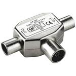 Kombinátor TV antén PremiumCord - konektor IEC 75 Ohm 1xF-2xM