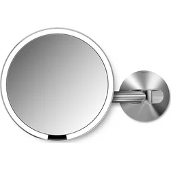 Kosmetické zrcátko na zeď, Simplehuman Sensor, LED osvětlení, 5x, síťové, matný nerez