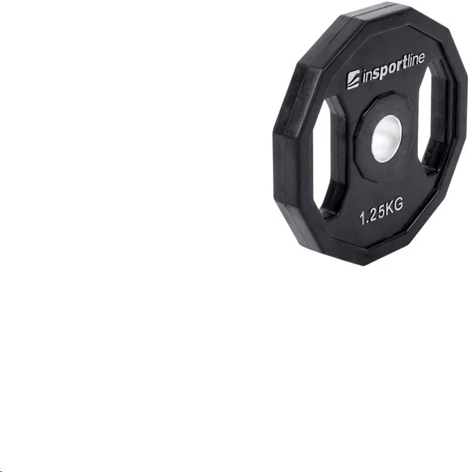 Kotouč inSPORTline 1,25kg, pogumovaný Ruberton pro 30mm tyč