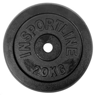 Kotouč inSPORTline 20kg, kovový, pro 30mm tyč