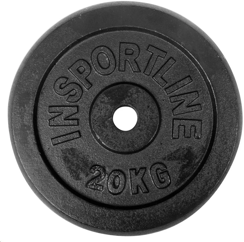Kotúč inSPORTline 20 kg, kovový, pre 30 mm tyč