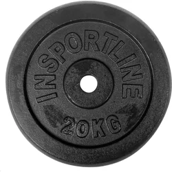 Kotúč inSPORTline 20 kg, kovový, pre 30 mm tyč