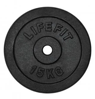 Kotúč LIFEFIT 15kg, kovový, 30mm tyč F-KOT30-15