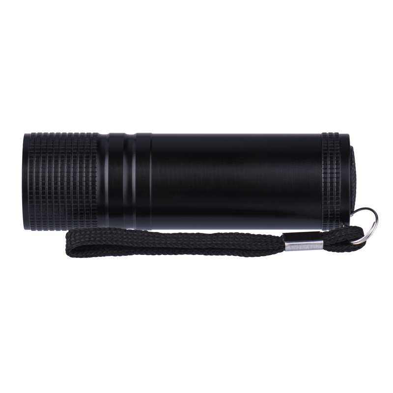 Kovová LED baterka, 3W COB LED, 3x AAA čierna