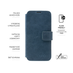 Kožené pouzdro typu kniha FIXED ProFit pro Samsung Galaxy A36 5G, modré