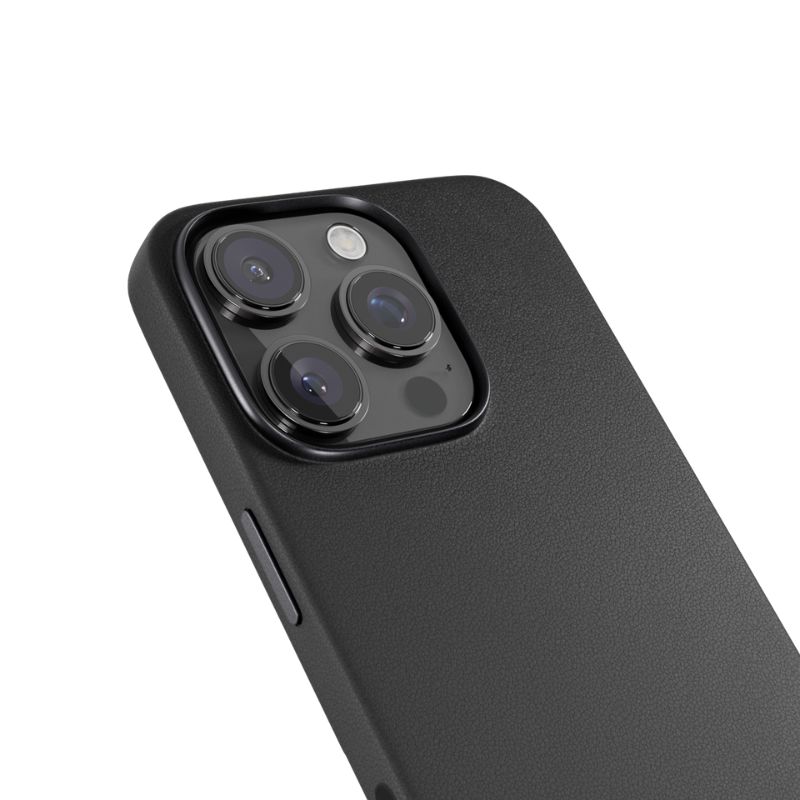 Kožené puzdro Epico Mag+ pre iPhone 16 Pro - čierne