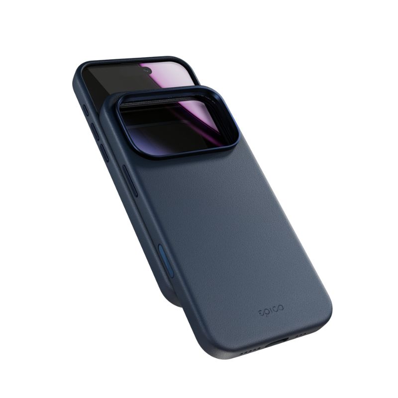 Kožené puzdro Epico Pro Mag+ | iPhone 17 Pro Max | modré | kompatibilné s Qi2 a MagSafe (ochrana ostrova fotoaparátu)