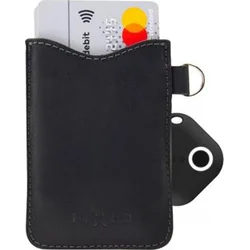 Kožené puzdro na karty FIXED Smile Cards so smart trackerom FIXED Smile Motion, čierne FIXSM-SCA-BK