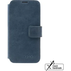 Kožené puzdro typu kniha FIXED ProFit pre Apple iPhone 14, modré