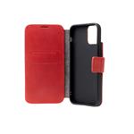 Kožené puzdro typu kniha FIXED ProFit pre Apple iPhone 14 Pro Max, červené