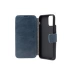 Kožené puzdro typu kniha FIXED ProFit pre Apple iPhone 14 Pro, modré