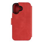 Kožené puzdro typu kniha FIXED ProFit pre Apple iPhone 16, červené