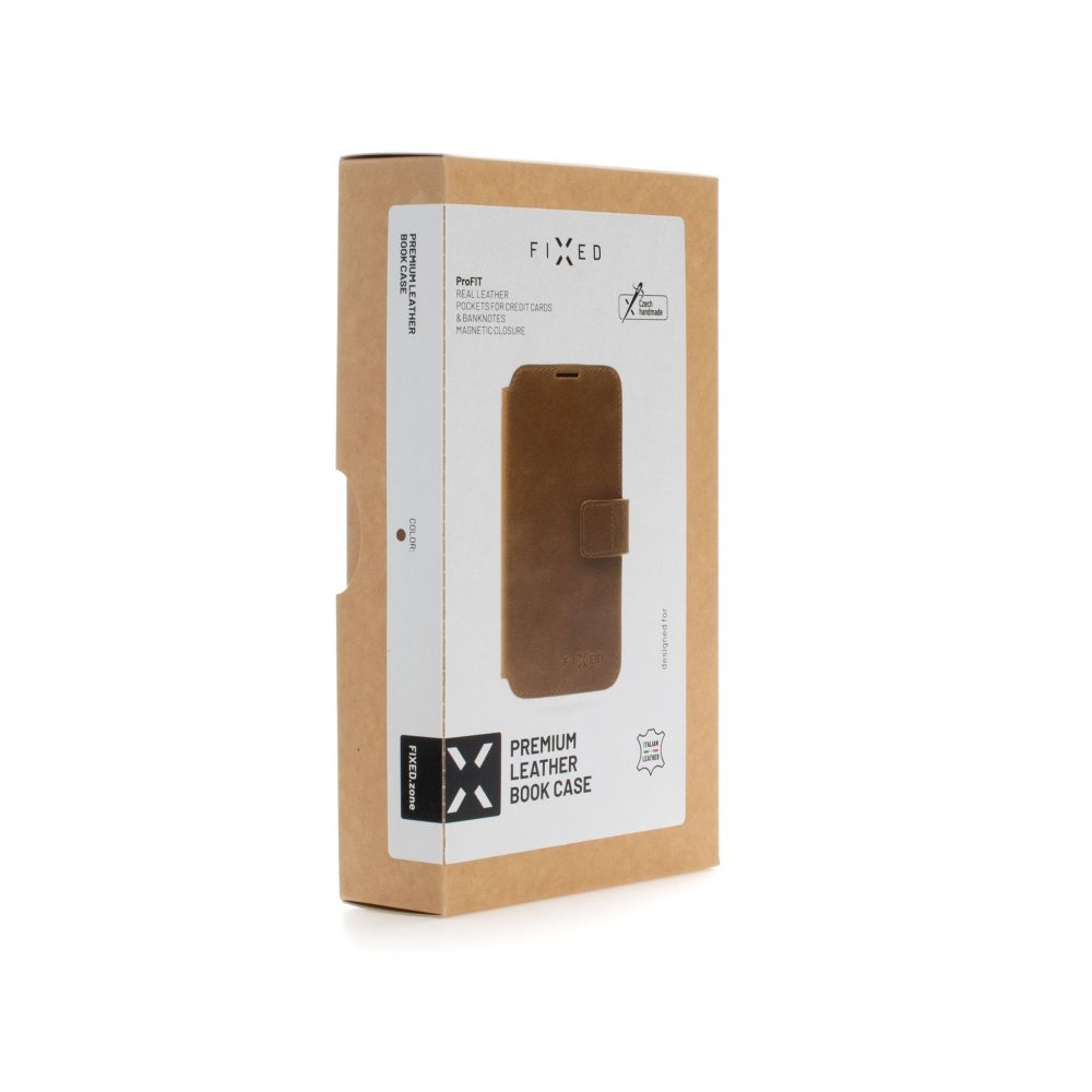 Kožené puzdro typu kniha FIXED ProFit pre Samsung Galaxy A34 5G, hnedé