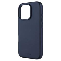 Kožený zadní kryt FIXED MagLeather s podporou MagSafe pro Apple iPhone 16 Pro, modrý