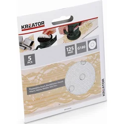 Kreator KRT230558 - 5x G180 brúsny papier 125 mm