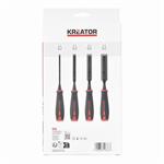 Kreator KRTH23709 - Dláta na dřevo sada 6, 12, 19, 25mm 4ks TPR