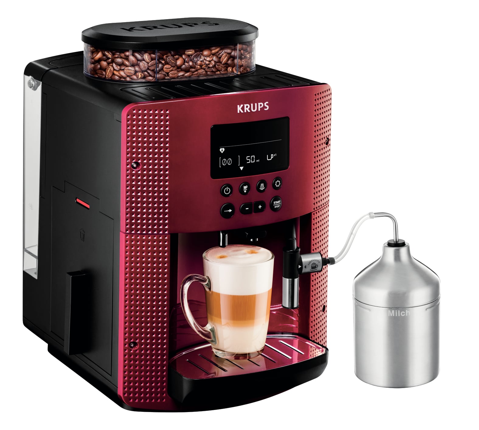 Krups EA816570 Pisa Red + XS6000 Autocappuccino