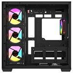 Krux skříň Tano ATX / 4x120 mm PWM ARGB fan / 2xUSB 3.0 / USB-C / panoramatická zaoblená/ černá