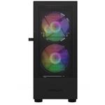Krux skříň Vako RGB / ATX / 2x140mm RGB fan / 1x120mm RGB fan / 2xUSB 2.0 / USB 3.0 / černá