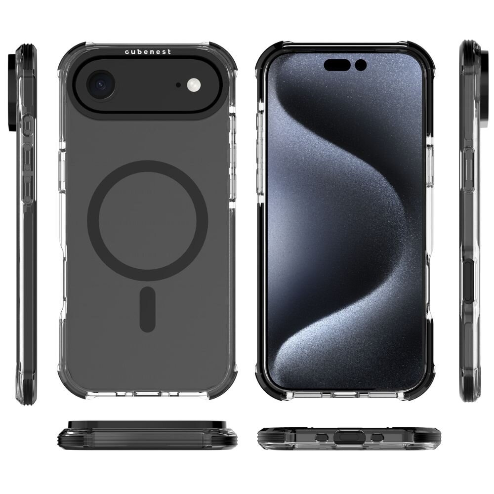Kryt Cubenest pre iPhone Air MagPro Strong Guard čierny
