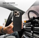 Kryt FIXED MagLeather pro Apple iPhone 18 Pro Max/17 Pro Max, z veganské kůže s podporou MagSafe, černý