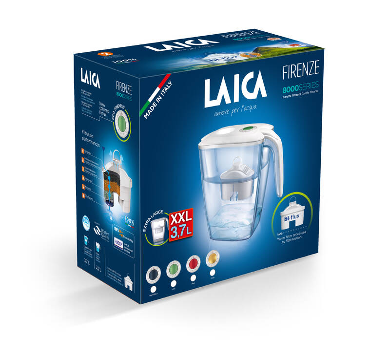 Laica J81-CA Filtrační konvice XXL Firenze 3,7 l, bílá-zlatá