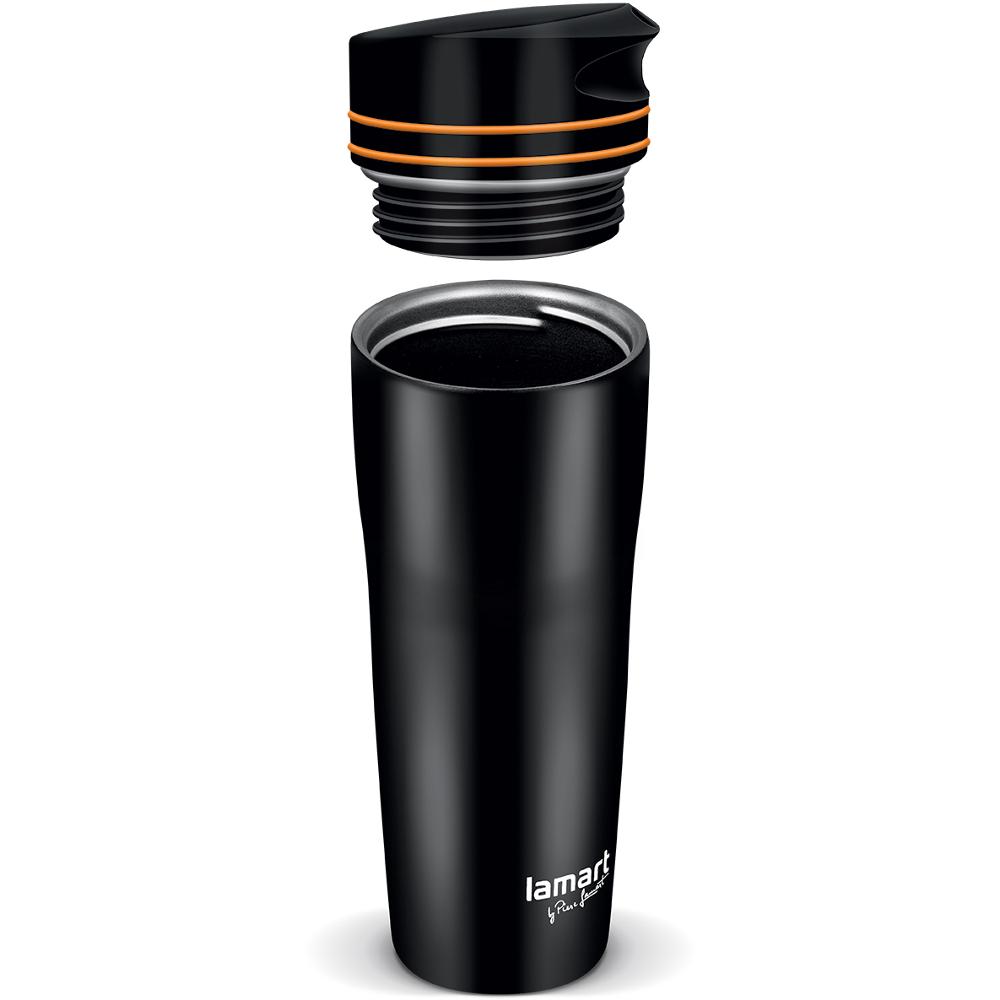 Lamart LT4051 Termohrnek MANQ, 360 ml, černá-oranžová