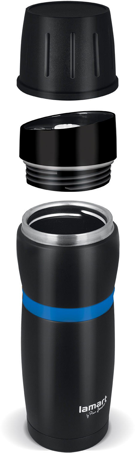 Lamart LT4053 Termoska CUP 480 ml, čierno-modrá