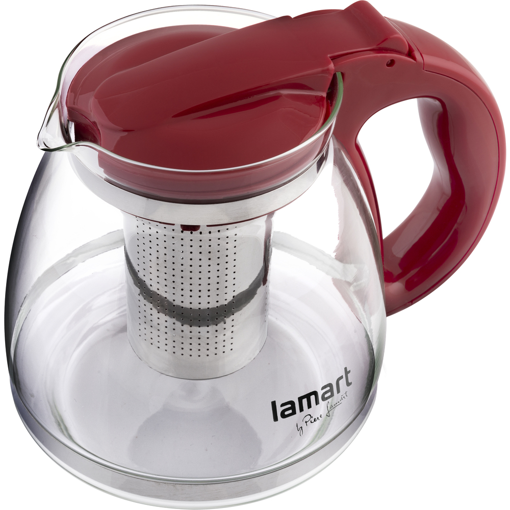 Lamart LT7074 Čajová kanvica VERRE 1,5 l, červená