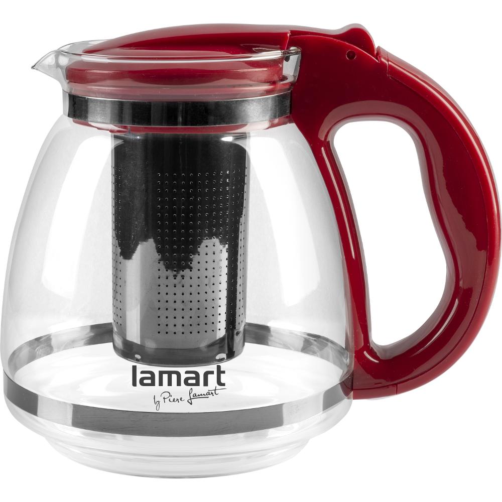Lamart LT7074 Čajová kanvica VERRE 1,5 l, červená