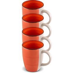 Lamart LT9075 4dílná sada hrnků HAPPY, oranžová