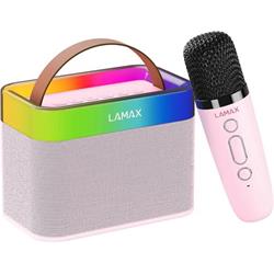 LAMAX KaraokeKid1, bluetooth reproduktor a mikrofon, růžový