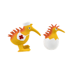 Latexová hračka Kiwi Walker Squeaky Nurse, veľkosť L 13 cm, oranžová