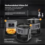 Lauben Glass&Grill Air Fryer 3v1 5500BG - teplovzdušná fritéza