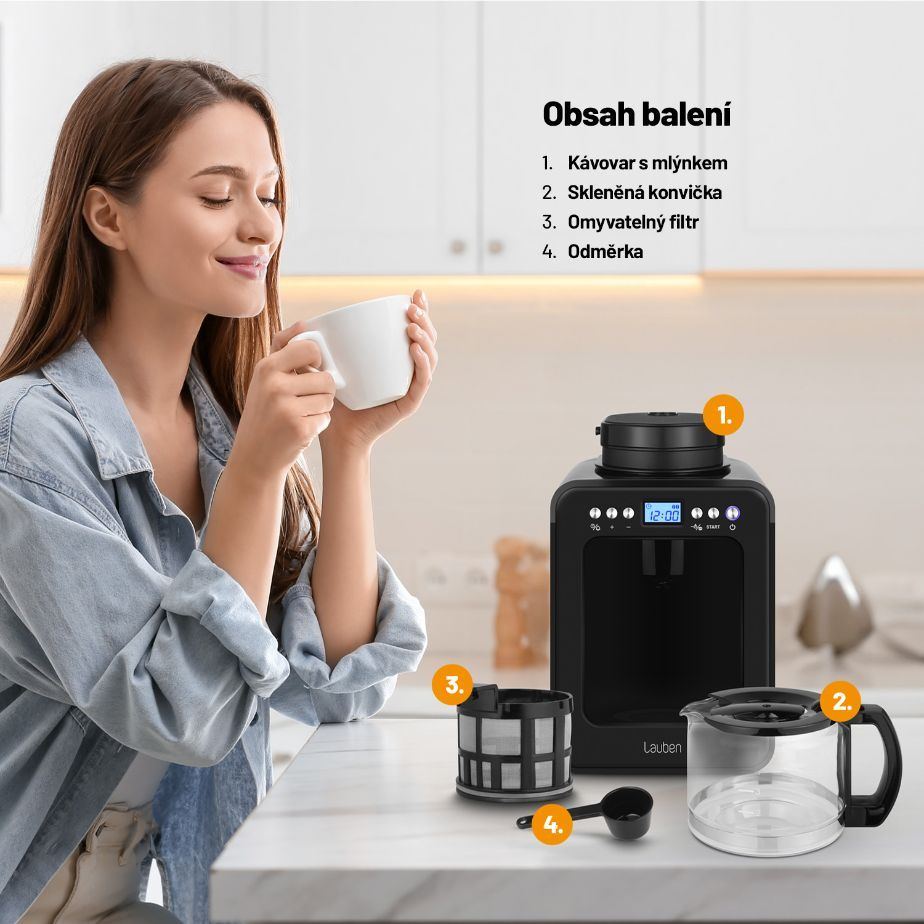 Lauben Grind&Drip Coffee Maker 600BB - překapávací kávovar