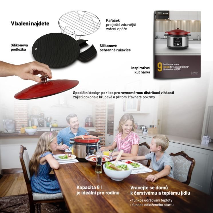 Lauben OvenSafe® Multicooker 6000RS - multifunkční hrnec