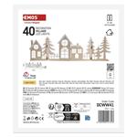 LED dekorace dřevěná - vesnička, 60 cm, 2x AA, teplá bílá, časovač