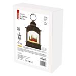 LED dekorácia - vianočný lampáš s autom, 21 cm, 3x AA, vnútorný, teplá biela, časovač