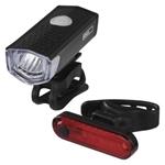 LED predná zadná dobíjacia baterka na bicykel P3923, 90 lm