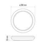 LED přisazené svítidlo DORI, kruhové bílé 24,5W neutr.b., IP54