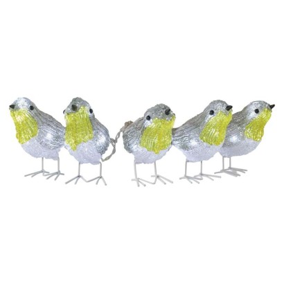 LED ptáčci, 11 cm, venkovní i vnitřní, studená bílá