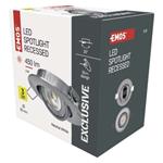 LED reflektor SIMMI strieborný, kruh 5W neutr. Biela