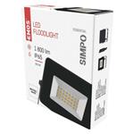 LED reflektor SIMPO 20,5 W, čierny, neutrálna biela