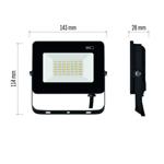 LED reflektor SIMPO 30W, čierny, neutrálna biela