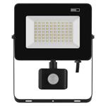 LED reflektor SIMPO s pohybovým čidlem, 50W, černý, neutrální bílá