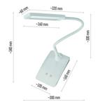 LED stolová lampa EDDY, biela