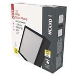 LED svietidlo NEXXO, štvorcové, čierne, 12,5 W, so zmenou CCT