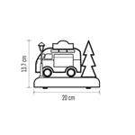 LED vánoční auto, 13,7 cm, 3x AA, vnitřní, teplá bílá